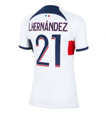 Maillot de foot Paris Saint-Germain Lucas Hernandez #21 Extérieur Femmes 2023-24 Manches Courte